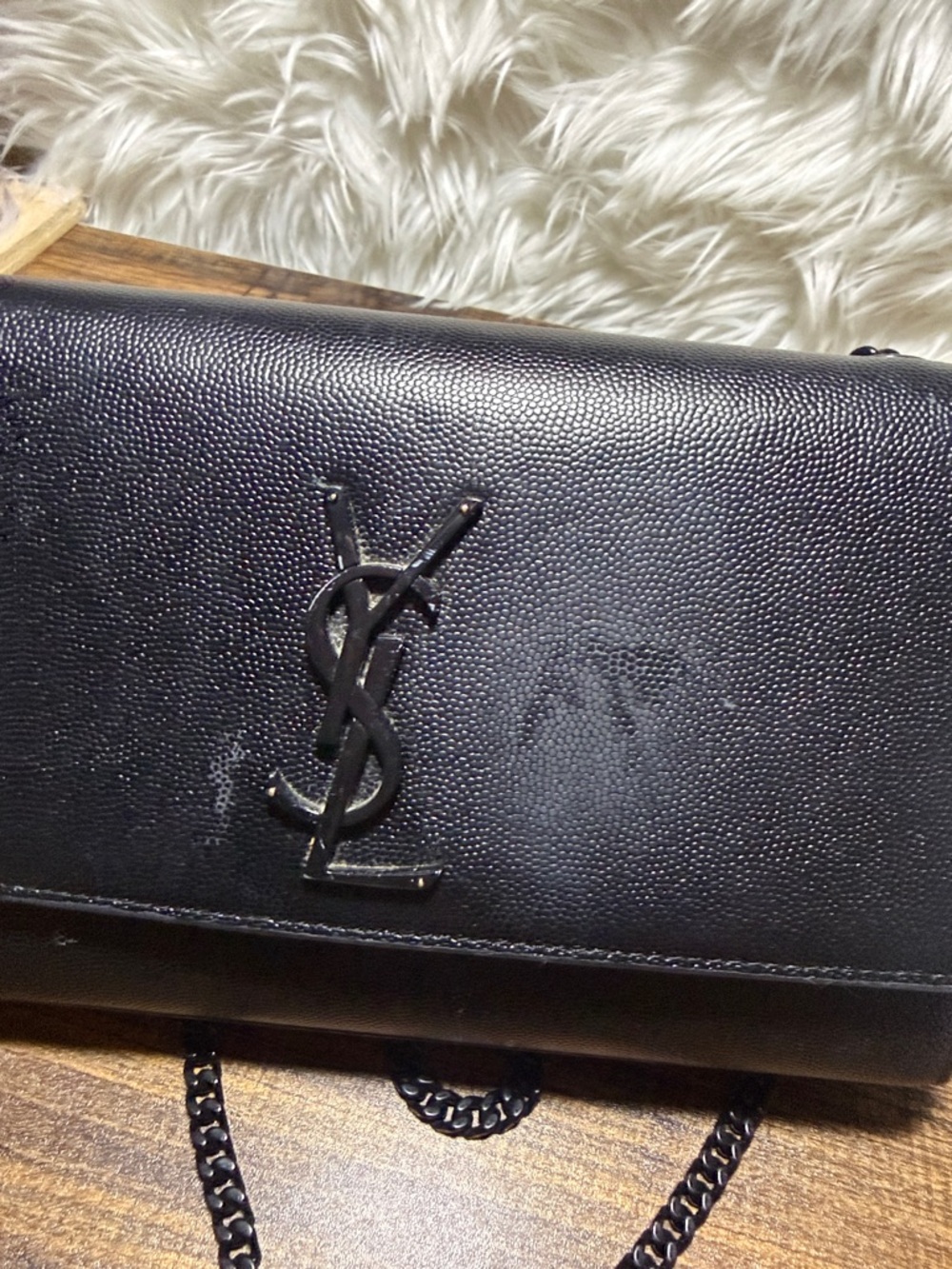 Saint Laurent Black Leather Chain Crossbody Bag - Picture 12 of 15